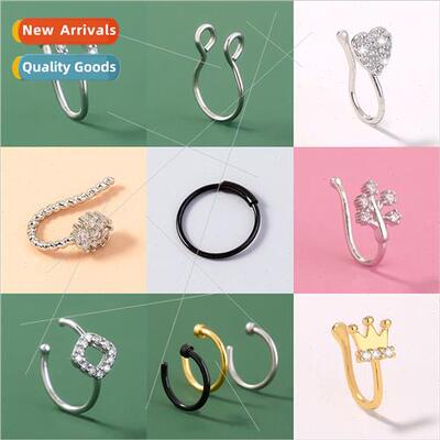 Europe nd U-shaped nose ring whout piercing nose stud pierci