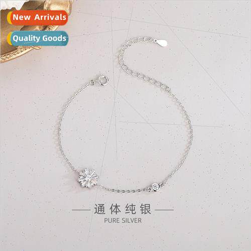 s925 silver Korea niche zirconia snowflake bracelet fashion