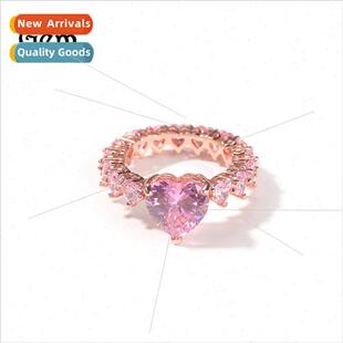 New heart ladies size zirconium fashion ring zirconia full