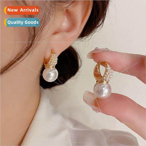 French vintage pearl earring clasp niche fashion hundred ear