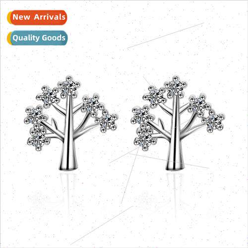 s925 silver ing e earrings cat Korea simple mini cute girl e