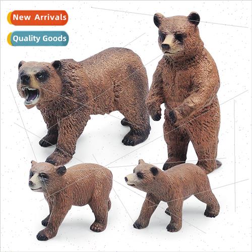 Circus animal grizzly bear model solid brown bear standing p