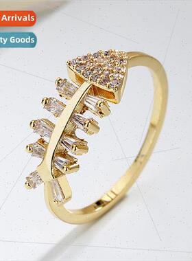 Fashion small fish ring finger ring tide simple pinky ring