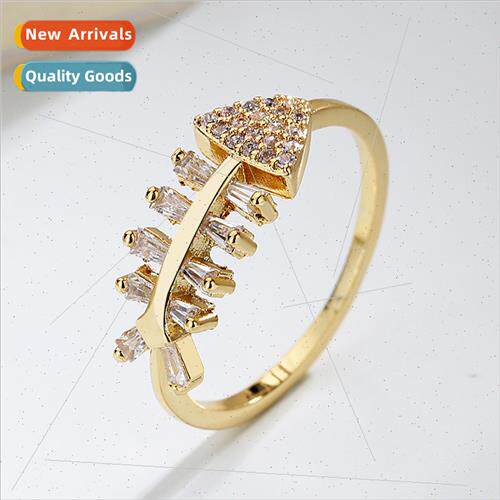Fashion small fish ring finger ring tide simple pinky ring