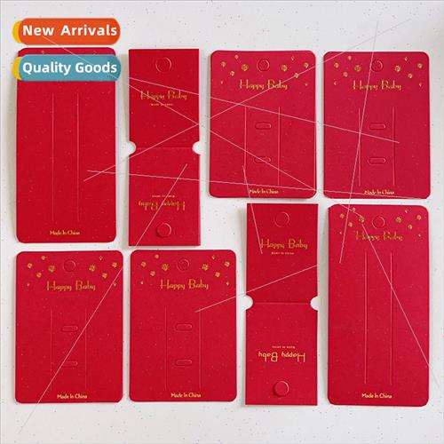 Red hairpin cardstock hair accessories paper card jewelry ca