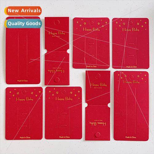 Red hairpin cardstock hair accessories paper card jewelry ca