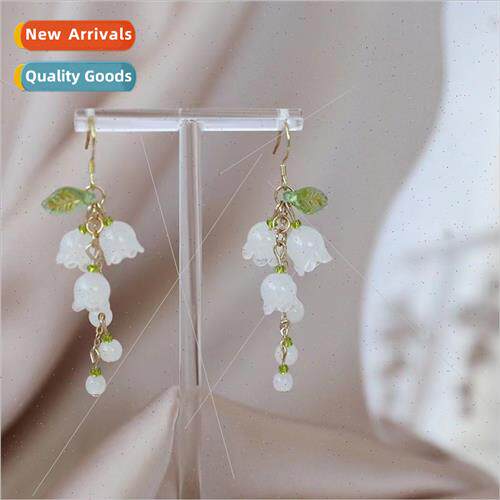 2023 Chinese handmade whe bell orchid flower earrings light