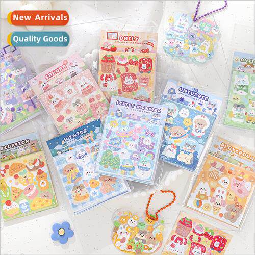 Animal small class goo card  sticker pack cartoon cute sceni