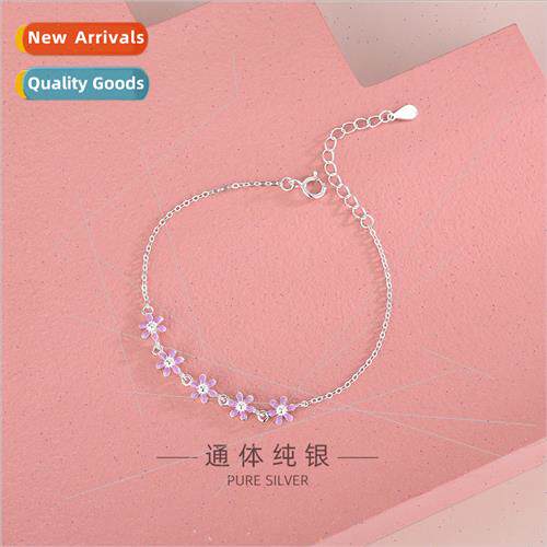 s925 silver Korea oil drop craft egg flower bracelet bracele