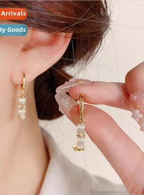 new Korea cat eye stone bamboo earrings female hundred wh ea
