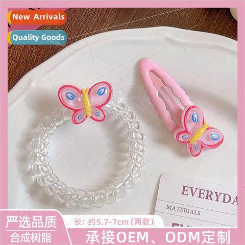 ins cute butterfly hair clips girls sweet girl hundred carto