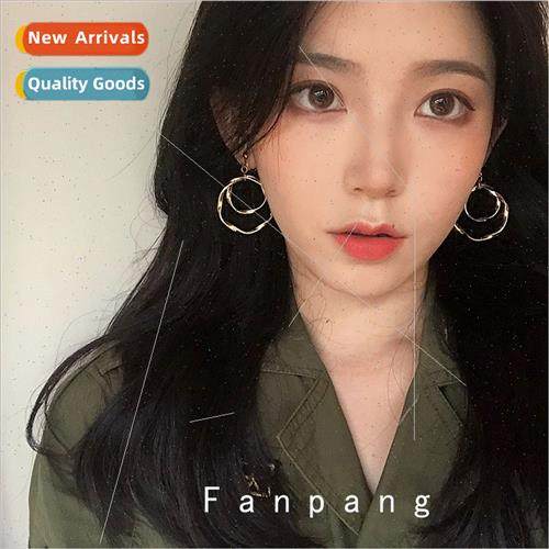 Europe punk metal circle large earrings hip-hop retro earrin