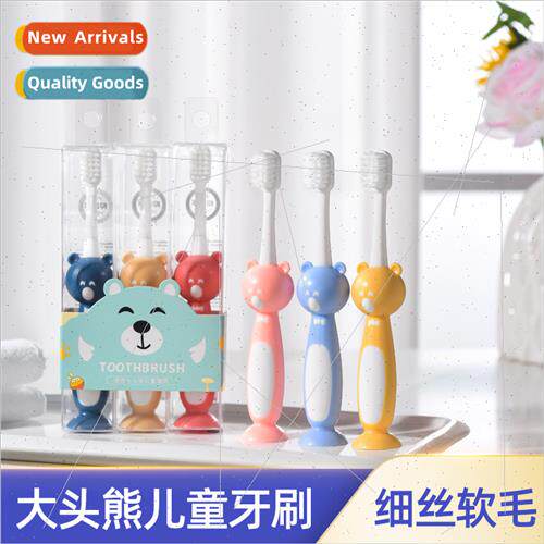 Children toothbrush soft bristles 3 pack silver ion anti-bac