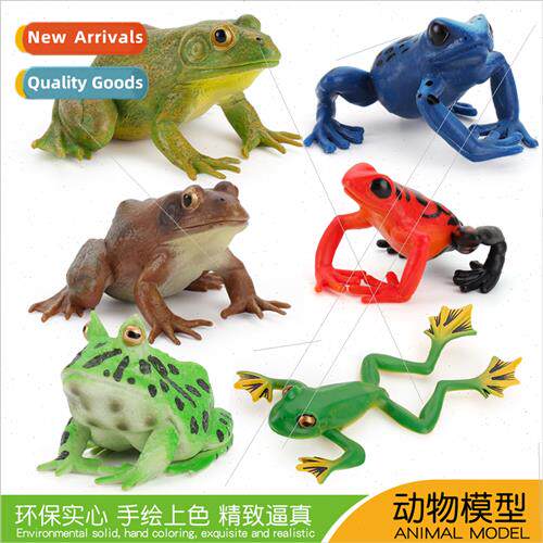 Creative rainest e frog American bullfrog frog model PVC sta
