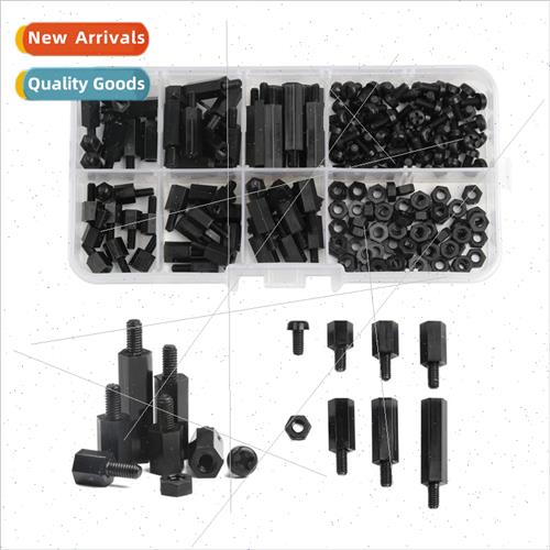 Black 180PCS M3 Nylon Screws & Nuts 180pcs Boxed Plastic Scr