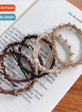 Headbfemale holster simple rhinestone hair bhigh elasticy du