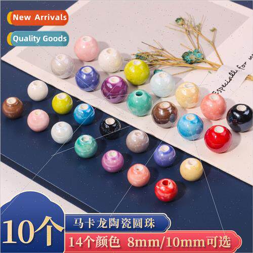Macaron ceramic round beads DIY Merad beads bracelet necklac