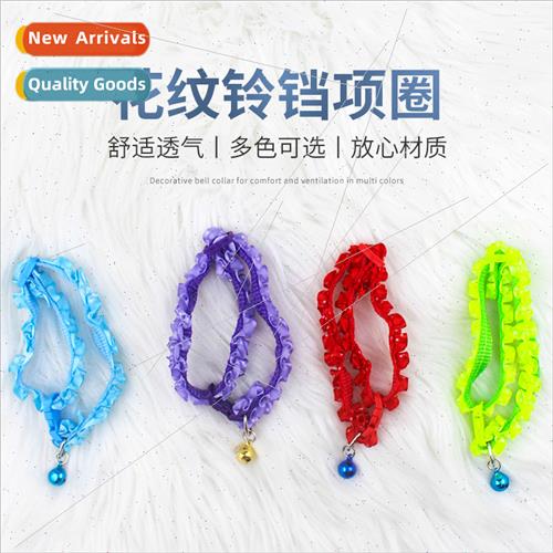 Patterned Dog Collar Teddy Collar Dog Bell Collar Neck Colla