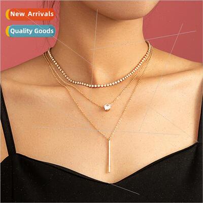 Europe new fashion double layered stacked wear teardrop-shap