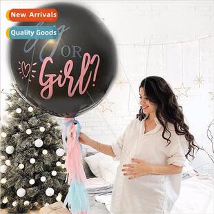 36 inch square round gender reveal balloon boy or girl baby