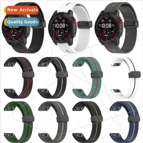 适用fenix7 7s 7x pro magnetic folding buckle watch b6x 5 str