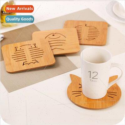 Wooden cartoon heat insulating mat table mat pot mat creativ