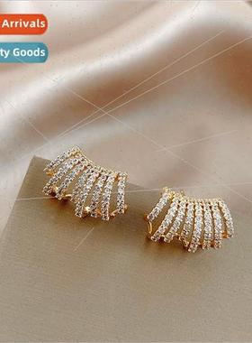 S925 silver needle Korea full diamond fashion commuting hund