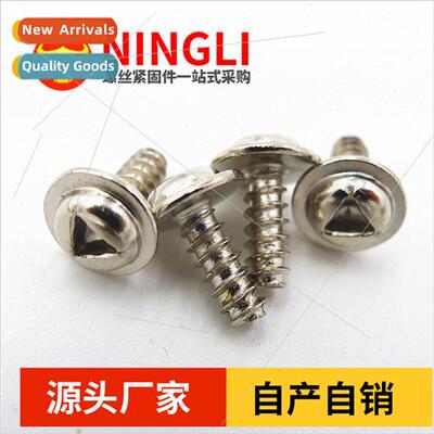 Anti-tamper screws wh pads triangular slot self-tapping cut