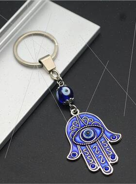 Europe Keychain Jewelry Turkey Blue Eyes Palm Keychain Beade