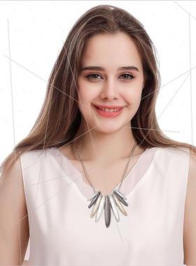 Women Necklace Europe Fashion Geometric Horse Eye Shaped Col