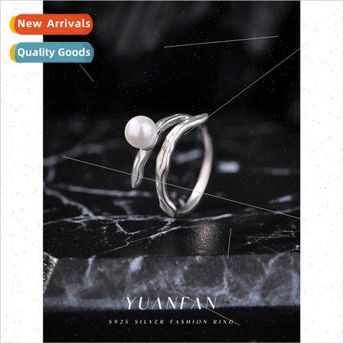 New s925 silver French elegant cross opening ring female nic