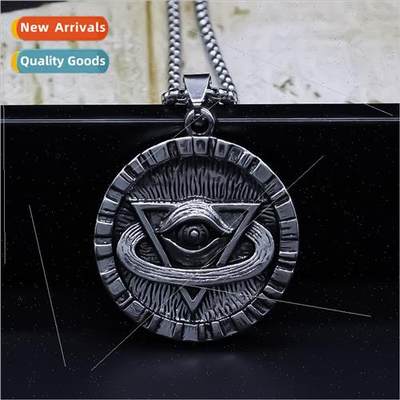 Creative new geometric round pendant niche triangle eye Horu