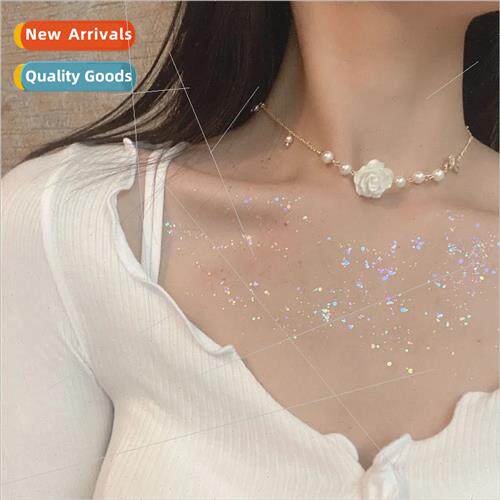 Autumn Rose French Vintage Necklace Women ins Butterfly Pear