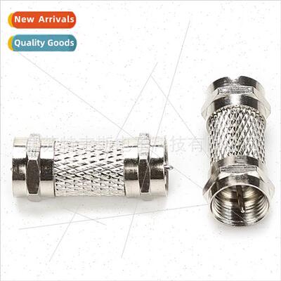 Copper inch F-head double pass male to male F-head butt conn