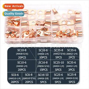 130PCS Boxed Copper Tinned Peephole Terminals SC6-SC35 Conne