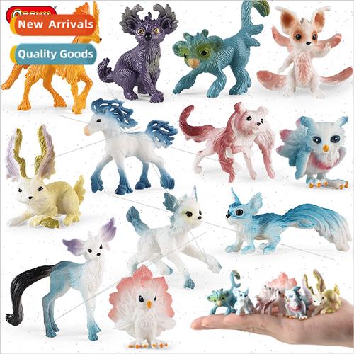 mini elf toy set model elf dove elf rabb mythical unicorn ca