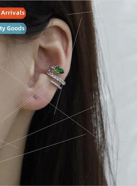 Green eyes snake earrings Europe delicate ear bone clip cool