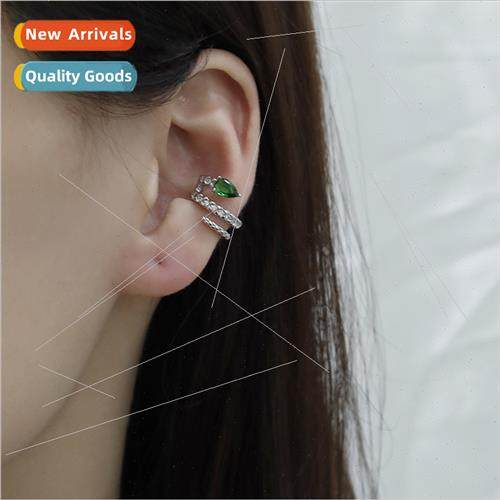 Green eyes snake earrings Europe delicate ear bone clip cool
