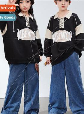 Set dance children tide clothing fall and winter hiphop hip-