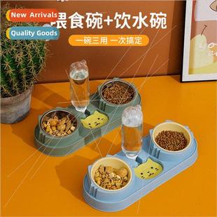 New pet cat bowl automatic water fountain anti-tip dog food