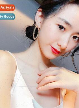 S925 silver needle large circle Europe earrings 2021 new Kor