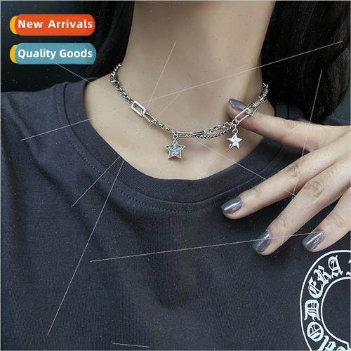 Star necklace female nd short collarbone chain simple ins hi