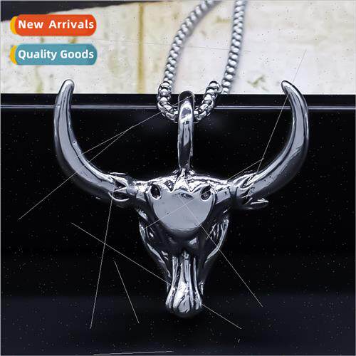 Europe new alloy cow head pendant niche tide wh jewelry neck