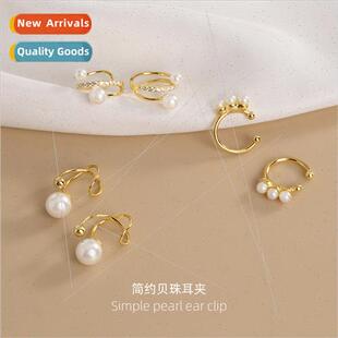 S925 silver Japan simple beads synthetic pearls whout ear ho