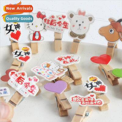 Card small wooden clip flower packaging materials floral flo
