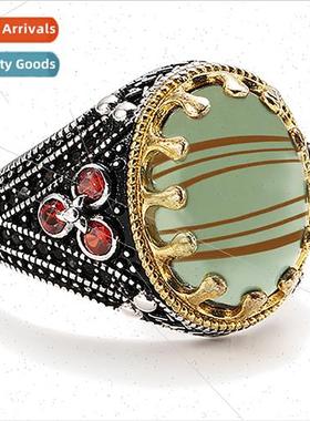 Fashion Men Triple Ruby Ring