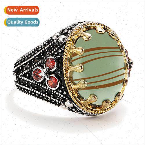 Fashion Men Triple Ruby Ring