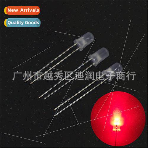 F 5mm Foggy Whe Red Round Head f5 Foggy Red Short Pins Milky