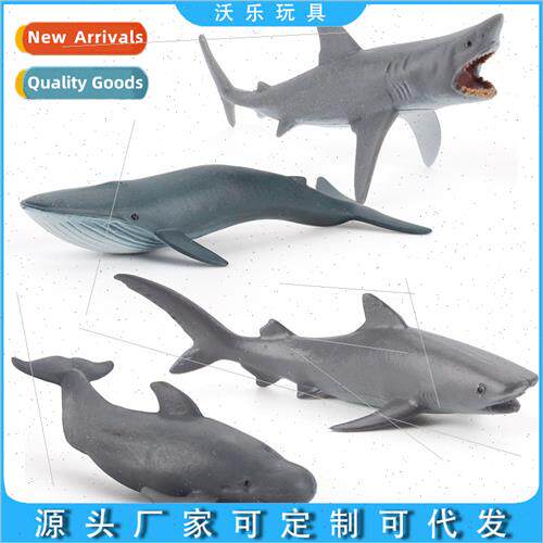 Mini sea creature model solid toys great whe shark blue whal