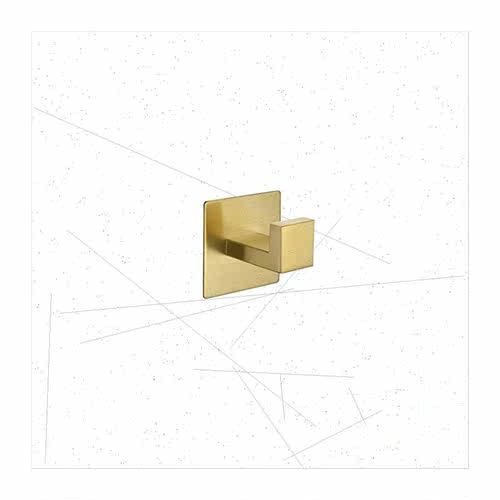 No Hole Gold Coated Hooks  Adhesive Towel Hooks Sticky Door